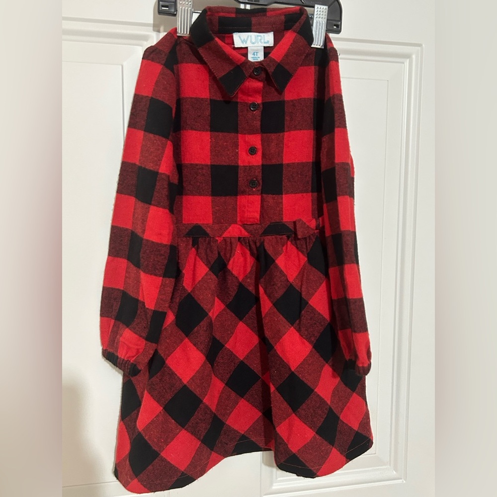 Wurl Red and Black Plaid Fabric